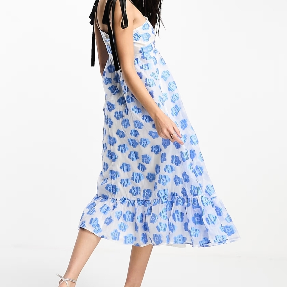 MWT Sister Jane Sweep Jacquard Floral Midi Dress - Picture 6 of 6
